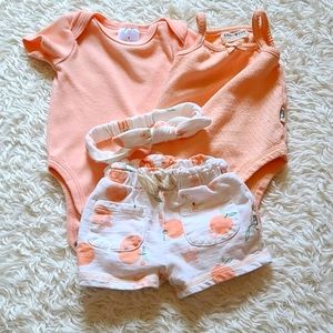 Rabbit + Bear Matching Shorts Set